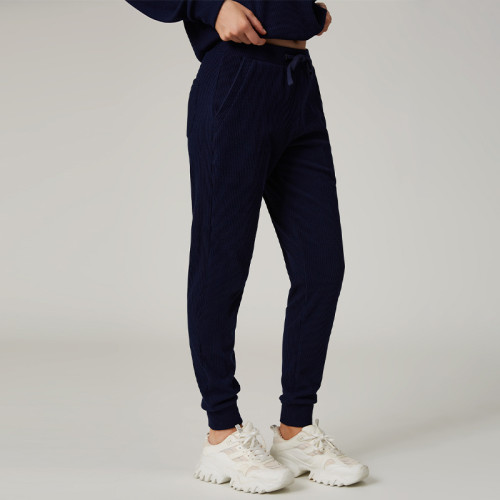 HUCAI Custom High Stretch Corduroy Slim Fit Women's Jogger Pants