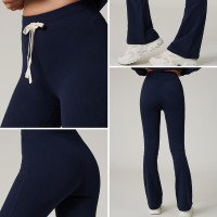 HUCAI Custom Women's High Quality Slim fit elastic sports casual flared pants