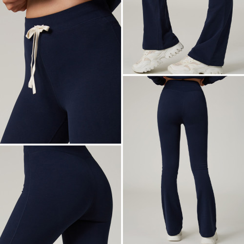 HUCAI Custom Women's High Quality Slim fit elastic sports casual flared pants