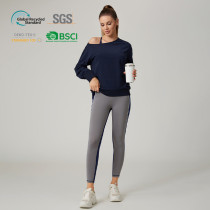 HUCAI Custom High Quality Asymmetrical Modal Off-Shoulder Sweatshirt For Women