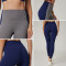 HUCAI Custom Environmentally Friendly Recycled Fiber Color Blocked High Waisted Yoga Pants For Women