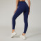 HUCAI Custom Environmentally Friendly Recycled Fiber Color Blocked High Waisted Yoga Pants For Women