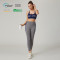 HUCAI Custom High Quality Preppy Style Recycled Printed Logo Sports Bra  For Women