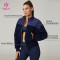 HUCAI Custom High Quality Cropped Sports Jacket with Faux Fur Panels Graphene Lining For Women