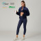 HUCAI Custom High Quality Cropped Sports Jacket with Faux Fur Panels Graphene Lining For Women
