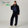 HUCAI Custom High Quality  Oversized Contrast Panels Corduroy Sports Pants For Women