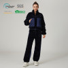 HUCAI Custom Environmental Imitation Lamb Wool Oversize Short Fitness Jacket For Women