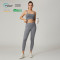 HUCAI Custom Knitted One-Piece Yoga Bra with Adjustable Strap and Metal Buckle