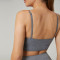 HUCAI Custom Knitted One-Piece Yoga Bra with Adjustable Strap and Metal Buckle