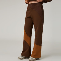 HUCAI Custom Women's Wavy Panel Fleece Workouts Sweatpants in Iridescent Colorblock
