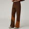 HUCAI Custom Women's Wavy Panel Fleece Workouts Sweatpants in Iridescent Colorblock