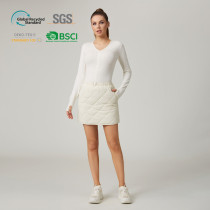 HUCAI Custom V-Neck Wool Blend Ribbed Women's Sports Long sleeved with Invisible Zipper