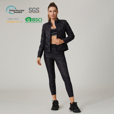 HUCAI Custom Women's Slim Fit Puffer Lightweight Workout Jacket