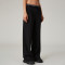 HUCAI Custom Women's Wide-Leg Active Trousers with Contrast Waistband