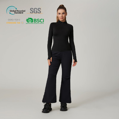 HUCAI Custom Women's Slim Fit Active Long Sleeve with Arc'teryx-Inspired Lightweight Fabric