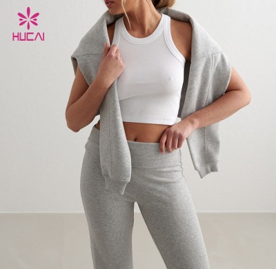 Premium Ribbed High Neck Crop Tank | Custom Activewear Manufacturer