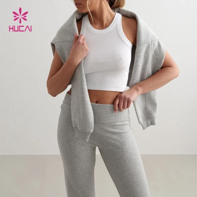 Premium Ribbed High Neck Crop Tank | Custom Activewear Manufacturer