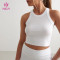 Premium Ribbed High Neck Crop Tank | Custom Activewear Manufacturer