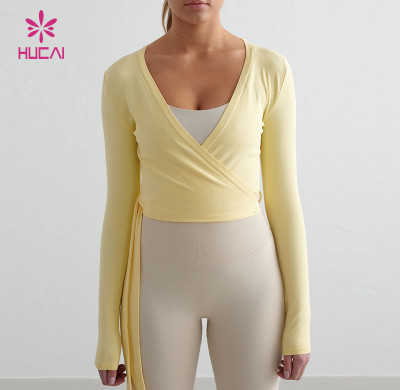 Premium Women's Wrap Yoga Top | Custom Activewear Manufacturer