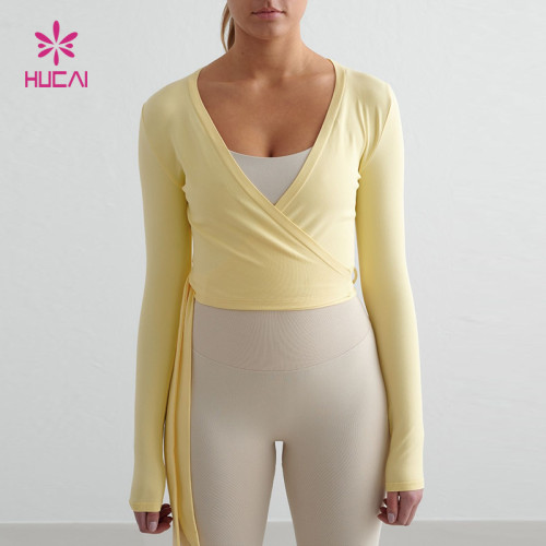 Premium Women's Wrap Yoga Top | Custom Activewear Manufacturer
