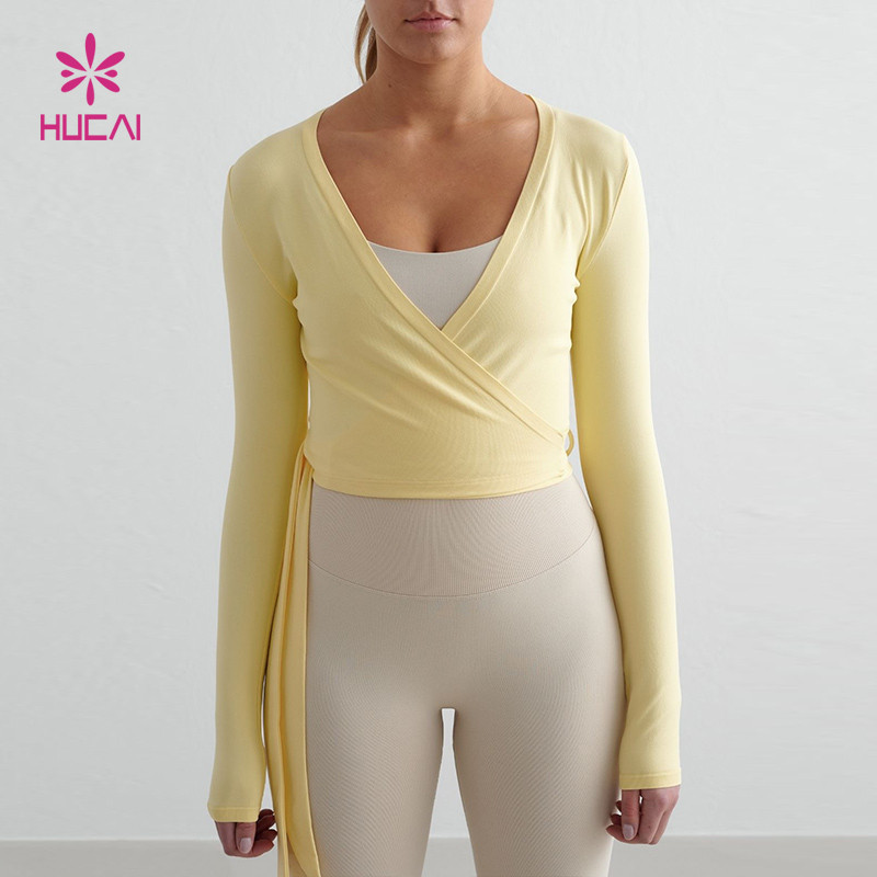 Premium Women's Wrap Yoga Top | Custom Activewear Manufacturer