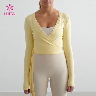 Premium Women's Wrap Yoga Top | Custom Activewear Manufacturer