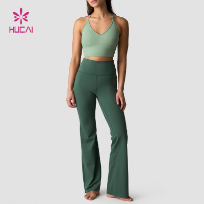 Premium High Waist Flared Yoga Pants | Custom Activewear Manufacturer