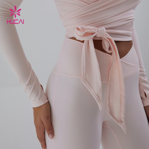 Premium Crossover Waist Flared Yoga Pants | Custom Activewear Manufacturer