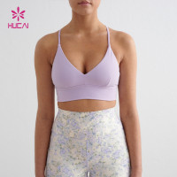Premium Women's V-Neck Strappy Sports Bra | Custom Activewear Manufacturer