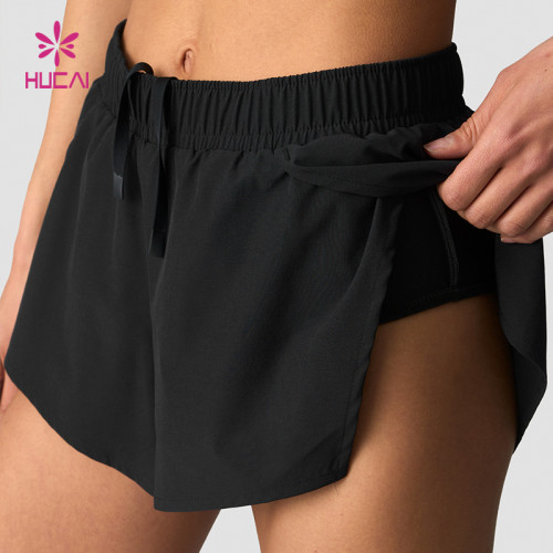Custom Women's Running Shorts with Inner Liner Lightweight Training Sportswear | HUCAI