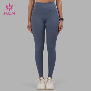 Custom Women's High-Waist Sports Leggings with Side Pockets| HUCAI Sportswear Manufacturer