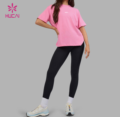 Custom Women's Oversized Gym T-Shirt for Training and Lifestyle | HUCAI Sportswear Manufacturer