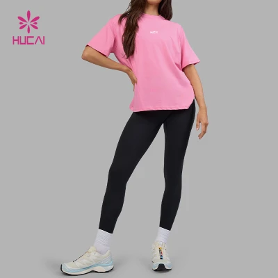 Custom Women's Oversized Gym T-Shirt for Training and Lifestyle | HUCAI Sportswear Manufacturer