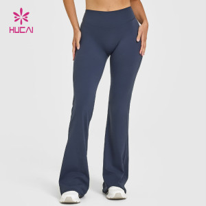 Custom Women's High-Waist Flare Yoga Pants | HUCAI Sportswear Manufacturer