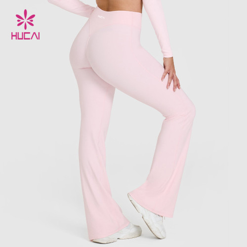 Custom Women's High-Waist Flare Yoga Pants | HUCAI Sportswear Manufacturer