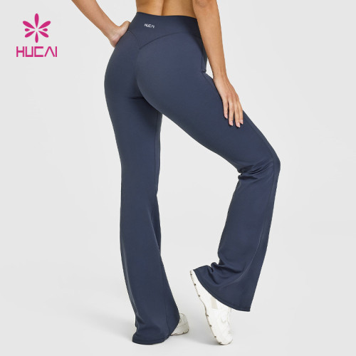 Custom Women's High-Waist Flare Yoga Pants | HUCAI Sportswear Manufacturer