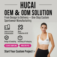 HUCAI Custom Women's Deep V-Neck Sports Bra with Open-Back Design and Medium Support