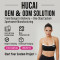 HUCAI OEM Women's Square Neck Sports Bra with Contrast Straps and Peach-Soft Fabric