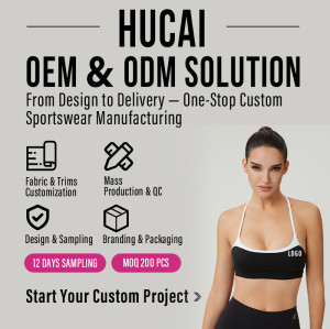 HUCAI Custom Halter Sports Bra with Color-Blocked Straps and Peach-Soft Fabric