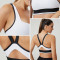 HUCAI OEM Women's Square Neck Sports Bra with Contrast Band and Lulu-Like Stretch Fabric