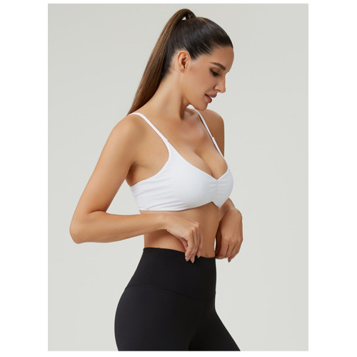 Custom Ruched Sports Bra for High-Performance Sportswear Brands