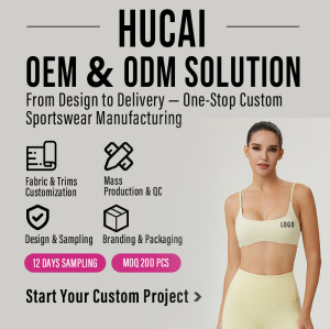 HUCAI Custom Women's Scoop Neck Yoga Bra with Adjustable Criss-Cross Back and Thin Straps
