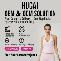 HUCAI Custom Women's Halter Yoga Tank Top with Ruched Sides and Deep V-Neck Design