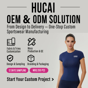 HUCAI Custom Women's Open-Back Sports T-Shirt with Skims-Like Knitted Fabric