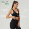 Custom Women's Mesh Panel V-Neck Sports Bra | OEM Activewear Manufacturer
