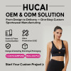 Custom Women's Mesh Panel V-Neck Sports Bra | OEM Activewear Manufacturer