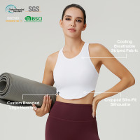 Custom Women's Cooling High-Neck Sports Tank Top | OEM Activewear Manufacturer