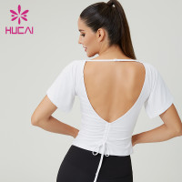 Custom Women's Adjustable Back Waist Casual T-Shirt | OEM Activewear Manufacturer