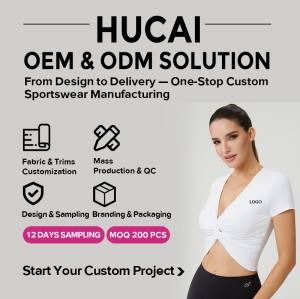 Custom Women's Twist-Front Deep V Neck Casual Short Sleeve Top | OEM Activewear Manufacturer