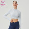 Custom Women's Cooling Fitness Long Sleeve Crop Top | OEM Activewear Manufacturer